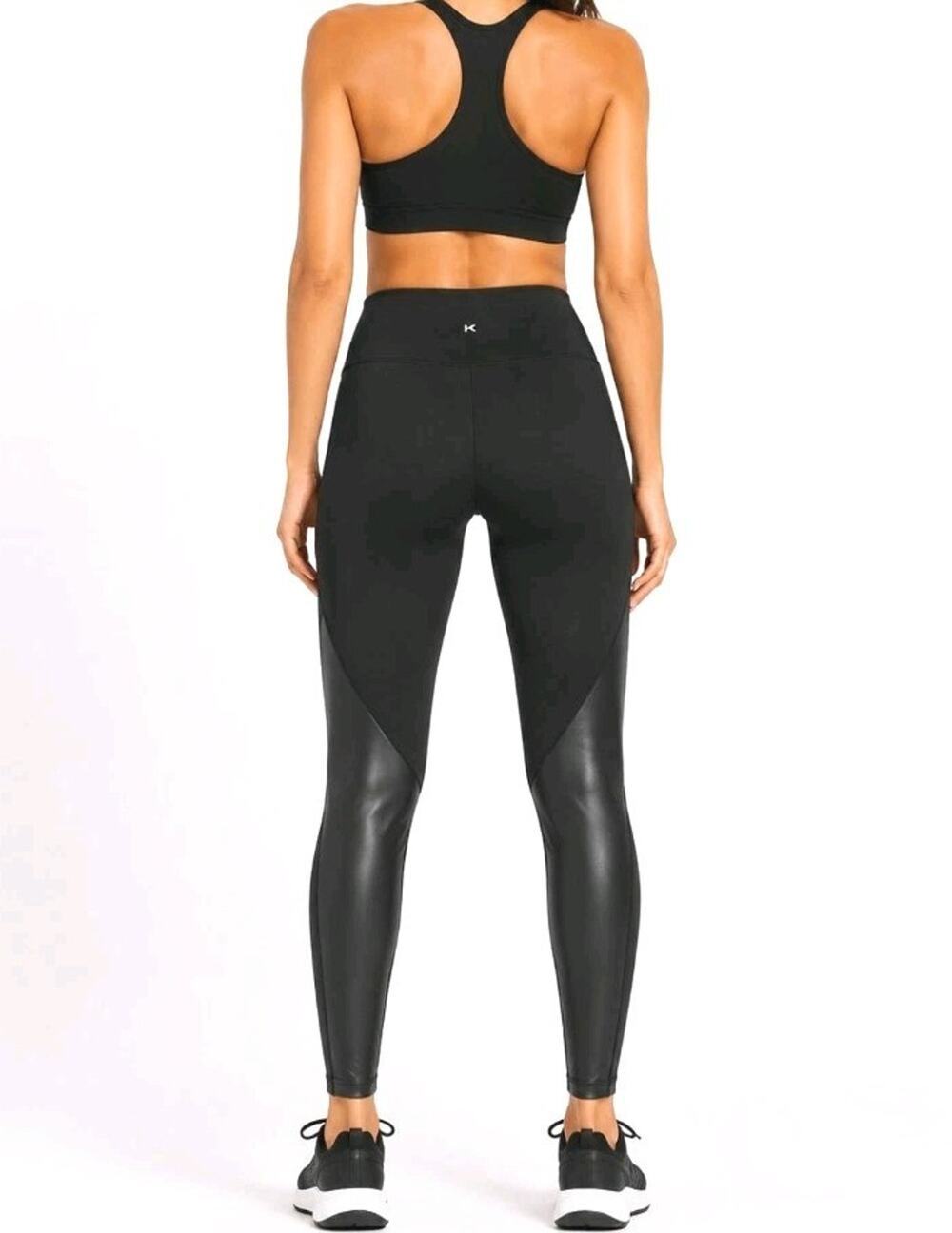 Koral ~Woman Size S~Black Mid-Rise Leggings Activewear NWOT.
